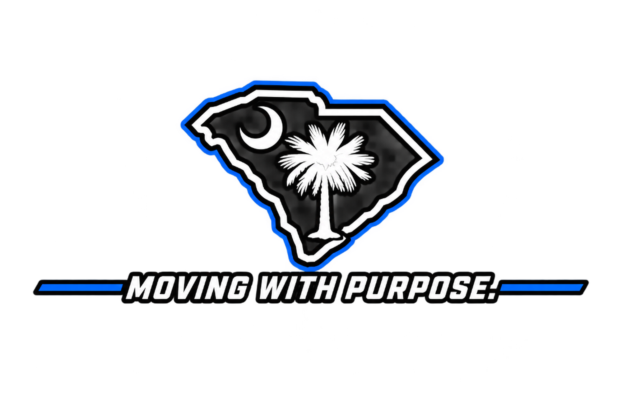 South Carolina palmetto emblem with the A2K tagline Moving With Purpose